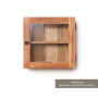 Mobel Oak Solid Oak Glass Single Door Cabinet