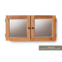 Mobel Oak Solid Oak Mirrored Double Door Cabinet