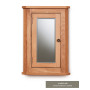 Mobel Oak Solid Oak Mirrored Corner Wall Cabinet