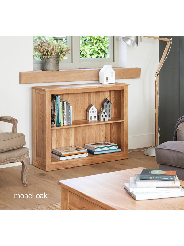 Mobel Oak Low Bookcase