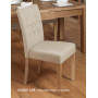 Oak Flare Back Upholstered Dining Chair - Biscuit (Pack of Two)
