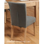 Oak Flare Back Upholstered Dining Chair - Slate (Pack of Two)