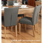 Oak Flare Back Upholstered Dining Chair - Slate (Pack of Two)