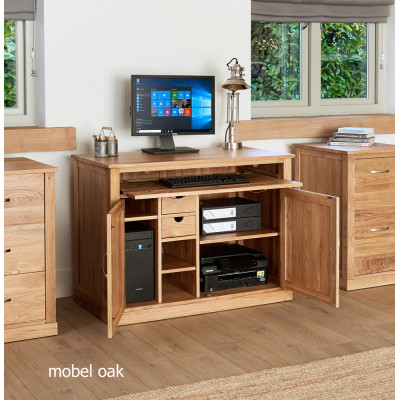 Mobel Oak Hidden Home Office
