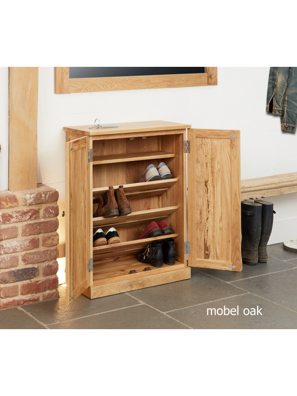 Mobel Oak Shoe Cupboard