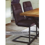 Vintage Brown Leather Dining Chair (Pack of Two)