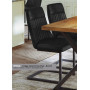 Vintage Black Leather Dining Chair (Pack of Two)