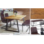 Urban Elegance - Reclaimed Table SMALL (Horizontal Leg / 95cm x 170cm top) 4-6 seater