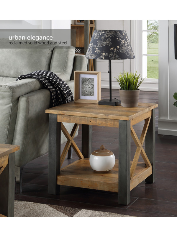 Urban Elegance - Reclaimed Lamp Table