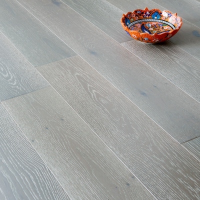 Boston Engineered Real Wood Oak Lightly Brushed Grey with Limed Grain UV Oiled