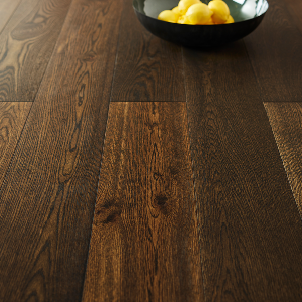 Boston Engineered Real Wood Oak Rustic Lightly Brushed with a Dark Stain UV Oiled