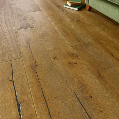 Oxford Engineered Real Wood Oak Golden Distressed Brushed Oiled