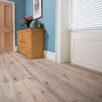 Oxford Engineered Real Wood Oak Grey Distressed Brushed Oiled