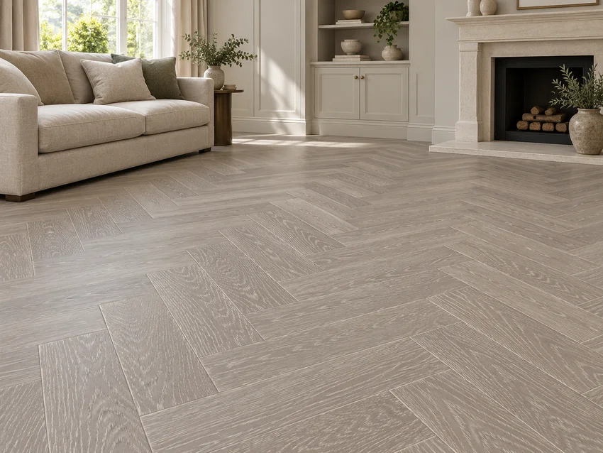 Boston Oak Grey Washed Herringbone UV Oiled
