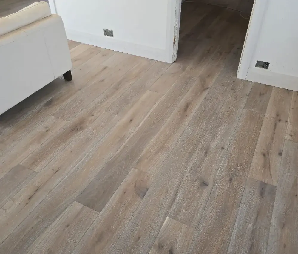 Kensington Oak Smoked White Oiled & Handscraped installed floor