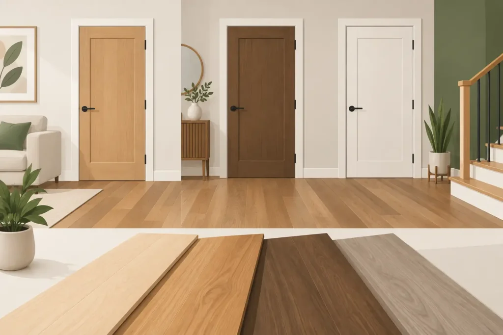 Matching Doors with Wood Flooring at Home